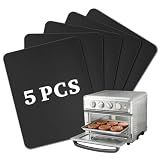 5 PCS Teflon Mats Oven Liner Compatible with Cuisinart Air Fryer Toaster Oven, Air Fryer Liners Reusable for Cuisinart Air Fryer Accessories