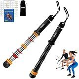 Adjustable Weighted Ropeless Battle Ropes, Portable Arm Exerciser Rope for Home Gym - HIIT, Power sports & High-Intensity Interval Training, Portable Workout Equipment for Men & Women(Black)