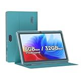 7 inch Android 14 Tablet, 7'' HD IPS Touchscreent, Quad-Core, 8GB (5GB expansion) RAM＆32GB ROM 1TB Expand, 2MP + 5MP Dual Camera, WiFi 6 Bluetooth 3000 mAh Battery Tab Tableta with Case.(Navy blue)