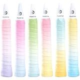 PAASTAI 6 Pack Tacky Tennis Racket Grip Tape,Non-Slip Absorbent Tennis Grips Tape,Gradient Color Tennis Racket Grip Tape for Tennis,Pickleball,Badminton,Golf,Baseball Bat