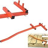 EWANYO 25 inch Heavy-Duty Deck Board Straightening Tool Deck Board Bender Straightener Adjustable Deck Tool for Straightening Bending Boards, Orange