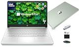 HP 14” Laptop Ultra-Portable Computer 2026 Student Business, MS Office, Copilot AI, Intel 4-Core CPU, 4GB RAM, 628GB Storage (128GB UFS+500GB Ext), Long Battery, MaxsolAccessory, Win 11 Pro, Green