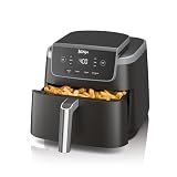 Ninja Air Fryer with Air Crisp | 5 QT Capacity fits up to 4lbs of Fries | 4-in-1 Pro Air Fry, Roast, Reheat, Dehydrate | 400°F Max Temp | 1750 Watts | W/Nonstick Basket & Crisper Plate | Grey | AF141