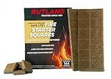 Rutland Safe Lite Fire Starter Squares - Heavy Charcoal Starters for Fireplace, Grill Pit, BBQ & Campfires - USA-Made Camping Accessories - Odorless Long Burn - 4.6 Lbs, 144 Squares