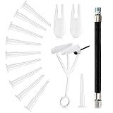 Skylety 16-Piece Exercise Ball Plug Replacement Kit with Needle, Nozzle, Rubber Hose, and Balloon for Yoga, Volleyball, Soccer, Basketball, and Other Inflatable Toys