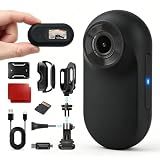 YAGAKXGT Mini Body Camera with Memory Card, 1" Screen POV Body Cam, Wearable Camera for Vlogging, Thumb Action Camera for Outdoor Sports, Cycling, Hiking, Fishing, Gifts for Men Dad Him