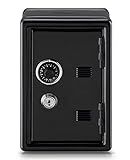 Younion Money Safe and Cash Lock Box, Mini Size Security Safe Box for Money Jewelry and valuables, 4.6"x 4.2"x 6.9" Black