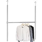 DecoBrothers Adjustable Hanging Closet Rod, Chrome