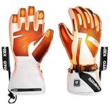 KEMIMOTO Heated Ski Gloves for Men Women, Waterproof Electric Heating Motorcycle Gloves with Touchscreen for Cold Weather Motorcycle Skiing Snowboarding Hiking