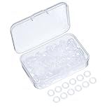 Sumind 200 Pieces O Ring Keyboard Clear Rubber O Rings Keyboard Dampeners with Plastic Storage Box for MX Switch and Mechanical Keys