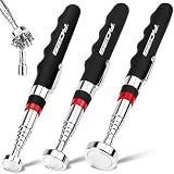 3-Pack Telescoping Magnetic Pickup Tool, 30lb 40lb 80lb Pull Force, 30-Inch Extendable Magnetic Grabber Stick with Non-Slip Handle for Automotive Repair, Garage, Retrieving Screws, Nuts, Bolts, Nails