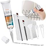 1.7oz Grey Dishwasher Rack Repair Paint, Food-Safe Rust Touch Up Coating Kit, Waterproof & High/Low Temperature Resistant, Durable Vinyl Rack Rust Fix for Dishwashers
