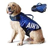 BECROWM Dog Life Jacket Ripstop Dogs Life Vest for Swimming Boating Dog Safety Vest Adjustable Preserver with High Buoyancy and Durable Rescue Handle for Small,Medium,Large Dogs (Medium)