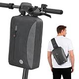 HUIJUTCHEN Electric Scooter Bag with Shoulder Strap,4L Large Capacity Universal Storage Bag for Scooter&Bike,Portable Handlebar Scooter Accessories for Carrying Phone,Wallet,Bottle,Tools