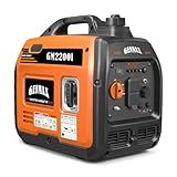 GENMAX Portable Generator，2200W Ultra-Quiet Gas Engine, EPA Compliant, Eco-Mode Feature, Ultra Lightweight for Backup Home Use & Camping (GM2200i)