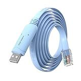 Console Cable RJ45 to USB, Console Cable，USB Console Cable with FT232 Chip Compatible with Cisco,HP,NETGEAR,Huawei,Routers/Switches for Laptop in Linux,Windows, Mac