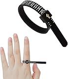 DIAMOND DOMAIN Ring Size Measuring Tool, Finger Size Measuring Tool, 3-12 US Ring Size, Black Color, Reusable