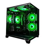 ALCPOK PC Gaming Desktop AMD Ryzen 7 5700G RAM 16G 3200MHz DDR4 1TB M.2 Prebuilt Computer Tower 550W Bronze Power Supply ARGB Air Colling Computer for Office Game