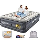 InnoTruth Air Mattress Queen with Built in Pump, Inflatable Mattress Blow up Mattress, Family Choice Award Winner, 18" Colchones Inflables Foldable Air Bed for Guest & Home, Ideal for Camping, 650lbs