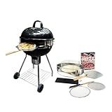 Pizzacraft PC7001 PizzaQue Deluxe Outdoor Pizza Oven Kettle Grill Conversion Kit, Silver, 18''/22.5''