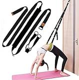 Back bend Assist Trainer - Improve Back and Waist Flexibility, Door Flexibility Stretching Strap, Home equipment for Ballet, Dance, Yoga, Gymnastics, Cheerleading, Splits (black)