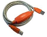 LAPLINK - USB 2.0 High Speed Transfer Cable - USB Data Transfer Cable PC to PC - Compatible with PCmover Migration Software (not Included) - High-Speed Data Transfers up to 480 Mbps - 6 ft