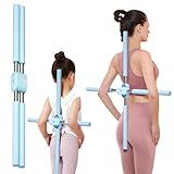 Yoga Stick, Back Cross Orthosis for Adult And Child, Foam Stainless Steel Material, Improving Hunchback and Chest Back Support, Hump Corrector Posture Corrector Stick (23.6-35.4in)