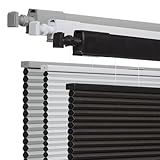 No Drill No Tools Cellular Shades for Windows, Top Down Bottom Up Honeycomb Blinds, Blackout Cordless Window Blinds for Indoor Windows, Easy to Install,Blackout-blackCustom Size