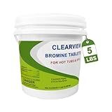 ClearView Bromine Tablets 5 Lbs for Hot Tubs and Spas, Slow Dissolving Sanitizer Brominating Tabs, Kills Bacteria & Algae