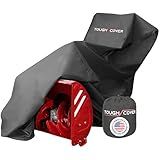 Tough Cover Snow Blower Cover - Standard Size, Basic Black, Waterproof Cover Protection, Heavy Duty Tear-Resistant Marine-Grade Fabric, Universal Fit for Two Stage Snow Blowers