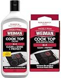 Weiman Heavy Duty Glass & Ceramic Cooktop Cleaner, 10 Oz & 3 Scrubbing Pads