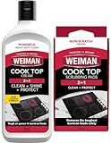Weiman Heavy Duty Glass & Ceramic Cooktop Cleaner, 10 Oz & 3 Scrubbing Pads