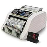 KOLIBRI KBR-500 Money Counter Machine Mixed Denomination | Business Grade Cash Counter Machine w/Advanced IR/UV/MG/MT/Counterfeit Detection, Multi-Currency (USD CAD MXN GBP EUR)