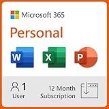 Microsoft 365 Personal | 12-Month Subscription, 1 person | Word, Excel, PowerPoint | 1TB OneDrive cloud storage | PC/Mac Instant Download | Activation Required