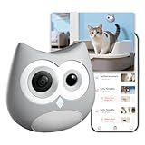 SiiPet Litter Box Camera – AI Cat Health Monitoring, Records Cat's Toileting Behavior, Abnormal Alerts, Fits Automatic & Standard Litter Boxes, Multi-Cat Support, Cat Cam with Night Vision(Grey)