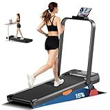 LONTEK 3-in-1 Foldable Treadmill with 300 LBS Capacity, 15% Walking Pad Treadmills for Home and Office, 2.5 HP Under Desk Treadmill with Quiet Brushless