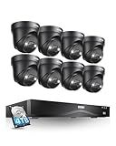 ZOSI 16CH 4K PoE Security Camera System with 4TB HDD,8pcs 8MP 4K PoE Cameras Outdoor Indoor,Person Vehicle Detection,Two-Way Talk,Spotlight Siren Alarm,Color Night Vision,8MP NVR for 24/7 Recording