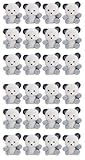 Factory Direct Craft Package of 24 Sitting Flocked Panda Bears - Tiny Bear Shaped Figurines (Size: 1 inch)