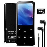144GB MP3 Player with Bluetooth 5.2, Earphones Included(Black)