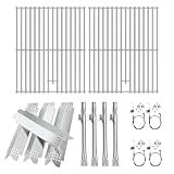 BBQ-PLUS Grill Parts Kit for Nexgrill 4-Burner 720-0830H 720-0830H 720-0888N 720-0888 720-0864 720-0896B, Cooking Grate, Heat Plate Shield and Burner Tubes for Nexgrill Grill Replacement Parts
