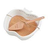 Mud Pie Apple Pie Recipe Baker Set; Baker 11 3/4" X 10" | Server 8"