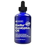Radha Beauty Eucalyptus Essential Oil 4 oz - 100% Pure & Therapeutic Grade, Steam Distilled for Aromatherapy, Relaxation, Shower, Sauna, Bath, Steam Room and other DIY Projects.