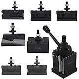 Timunr 8Pcs 250-222 Wedge Type Tool Post Set BXA Tool Post Set Quick Change Tool Post Holder Set Swing 10-15 Inch
