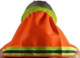 Petra Roc HNS-O High Visibility Neck Sun Shield For Hard Hats, Orange, One Size, Orange/Lime