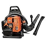 PROYAMA 72CC Gas Backpack Leaf Blower, 2-Cycle 880CFM 275MPH Gas Powered Engine, 2 in 1 Nozzle Low Vibration and Ergonomic Design with Cruise Control for Outdoor GardenYard Cleaning and Snow Removal