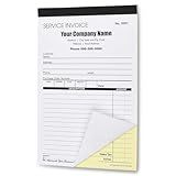 Custom Service Invoice Carbonless Form with Your Company Name - 2 Books (100 Sets) Numbered