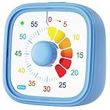 Shintrend 60 Minute Visual Timer with Colorful Dial, Pomodoro Timer for Kids and Adults, Silent Countdown Time Management Tool (Batteries Not Included)