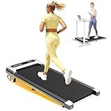 Yagud Walking Pad Treadmill with Incline for Home Office, Portable Under Desk Treadmill with Remote Control and LED Display, Walking Jogging Running Machine (V-Grey)