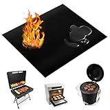 RAINFLOW Black Grill Mats 5 Pack – Nonstick BBQ Grill Mats for Outdoor Grilling, Reusable Grill Cooking Mats for Gas, Charcoal & Electric Grills, 15.75 x 13 in