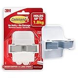 Command Broom and Mop Grippers Wall Hook, Damage Free Hanging Wall Mount Broom and Mop Holder, No Tools Household Cleaning Organizer for Living Spaces, 1 Hanger and 2 Command Strips